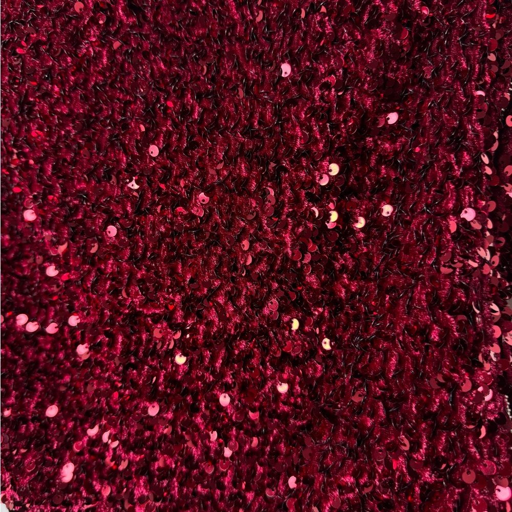 Anthropologie Red Sequin Strapless Tube Top Size L NWT Summer Party - Picture 5 of 11